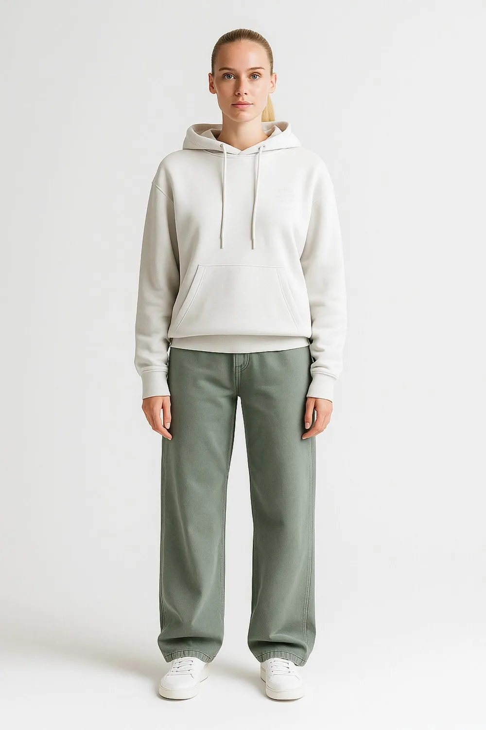 Organsk The Classic Organic hoodie grå oversize økologisk