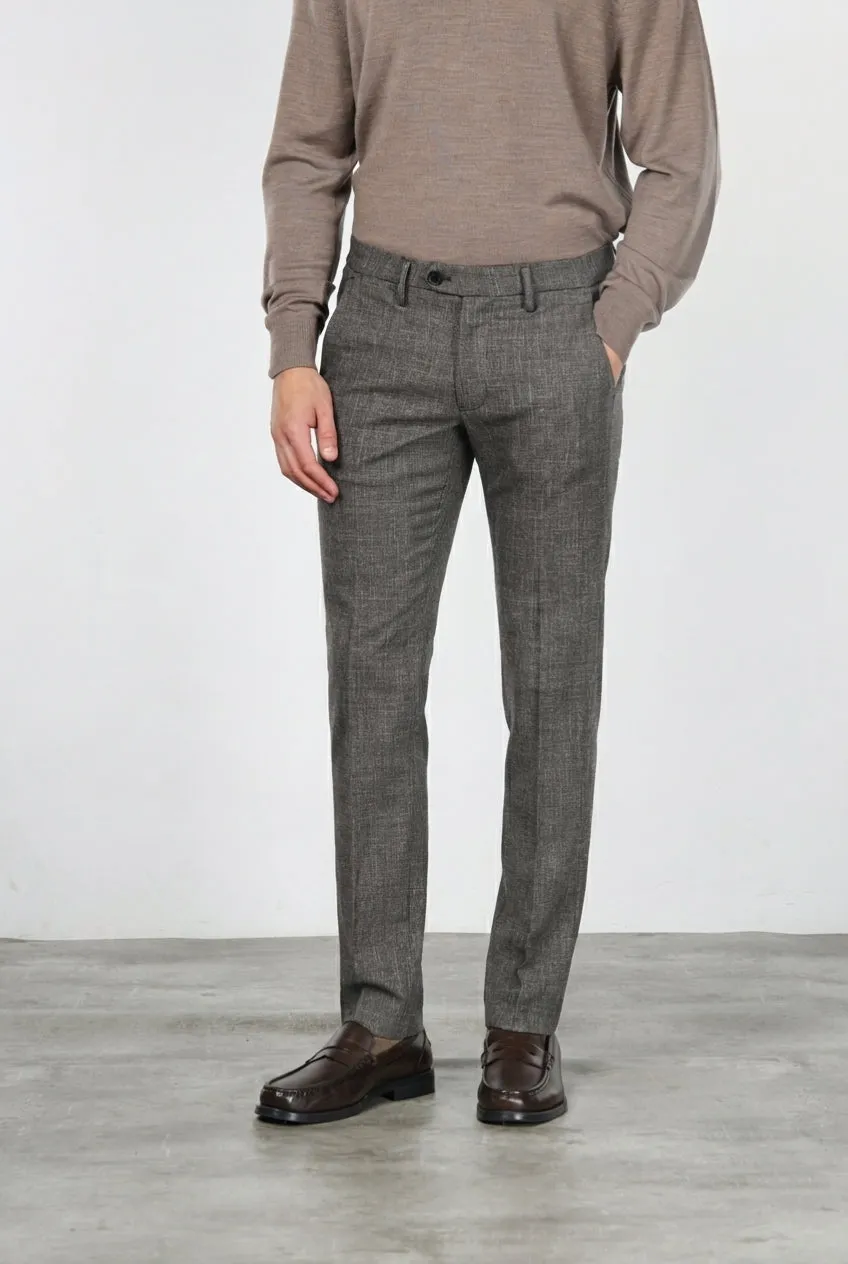 Mason's Torino City chino bukser mørkebrun slim pepita
