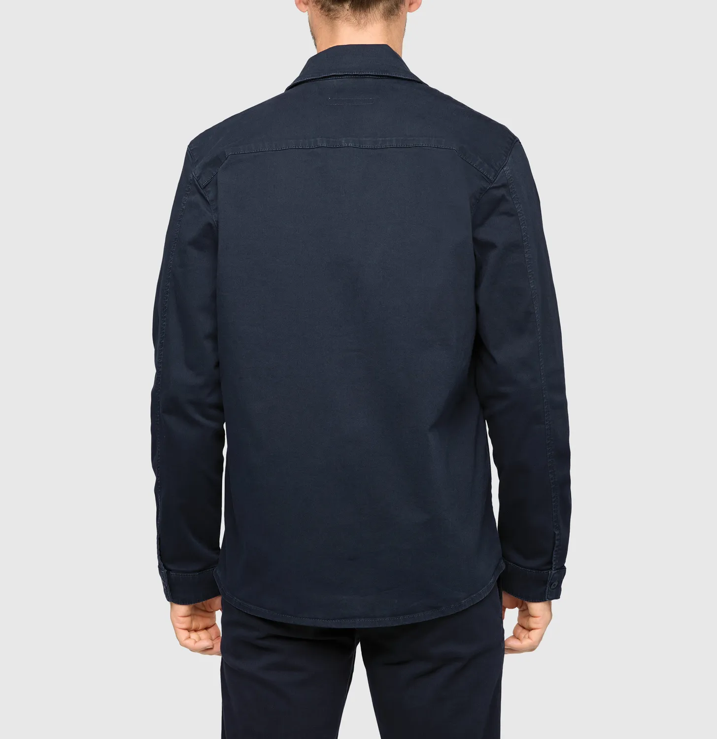 MAC Overshirt 0201 denimskjorte mørkeblå stretch