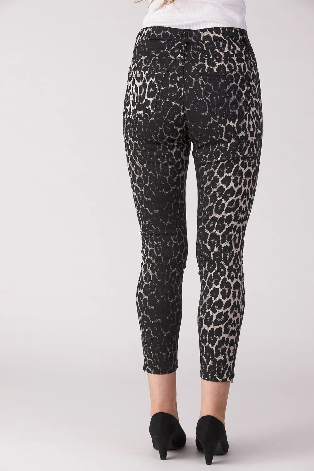 Merrytime 15640-440-07 Super Slim Ankel jeans mørk leopard