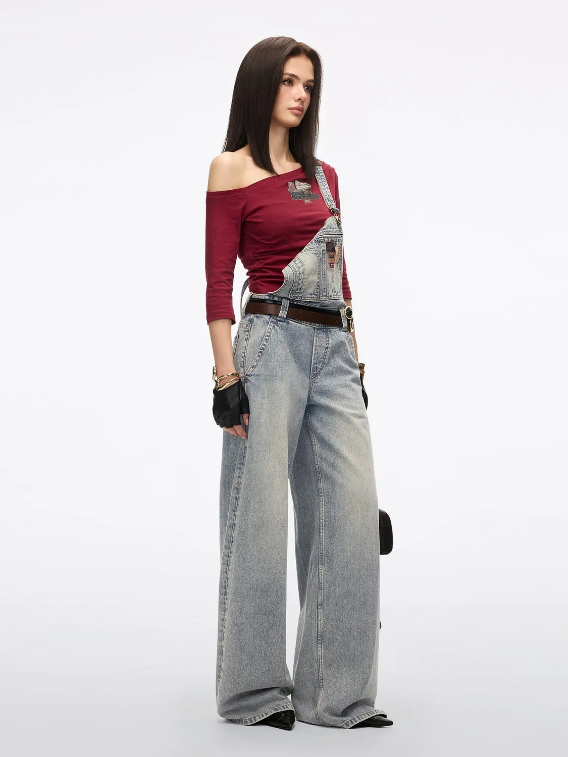 Miss Sixty Multi-Patch Denim buksedragt blå hamp