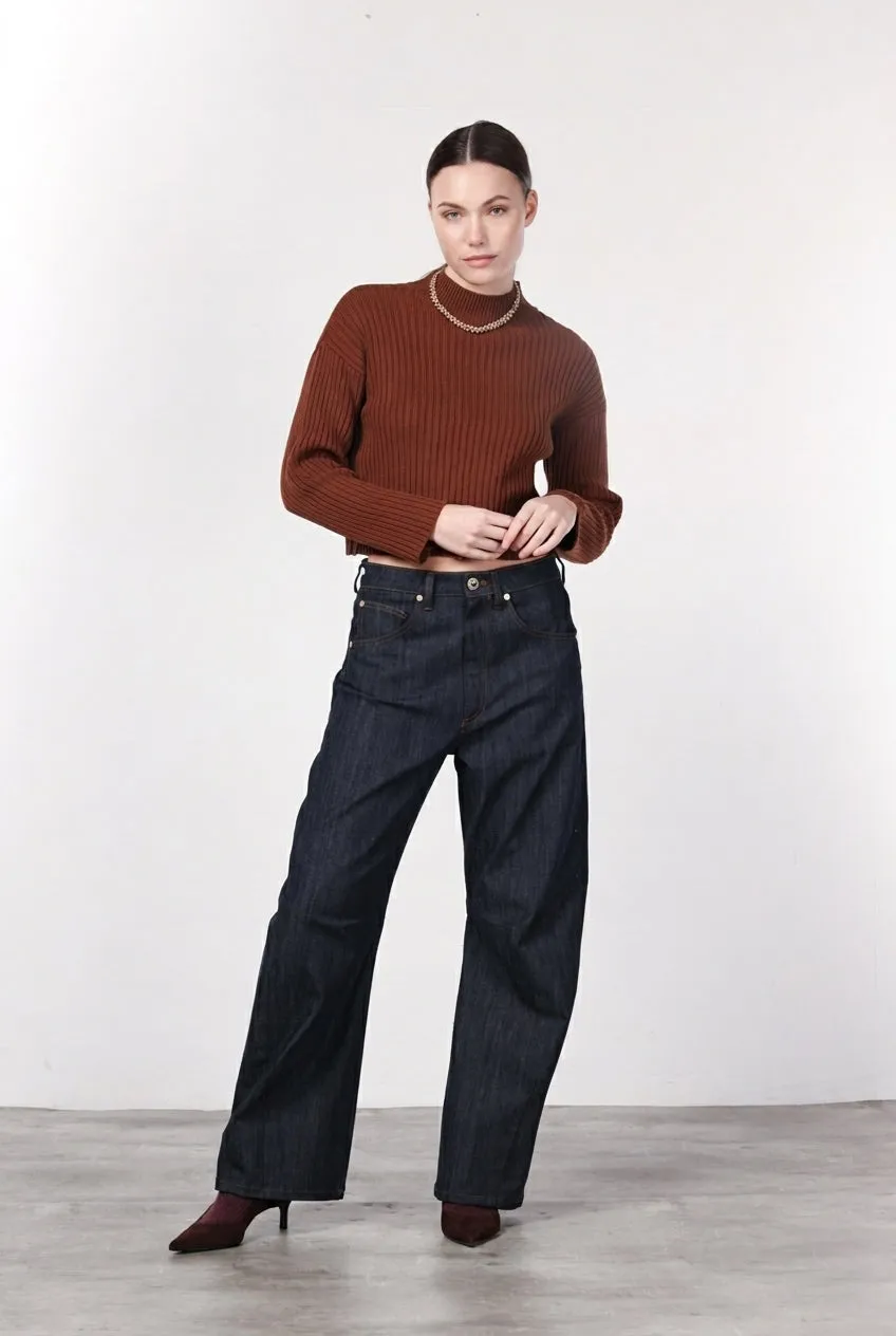 Mason's Vivienne chinobukser navy balloon denim