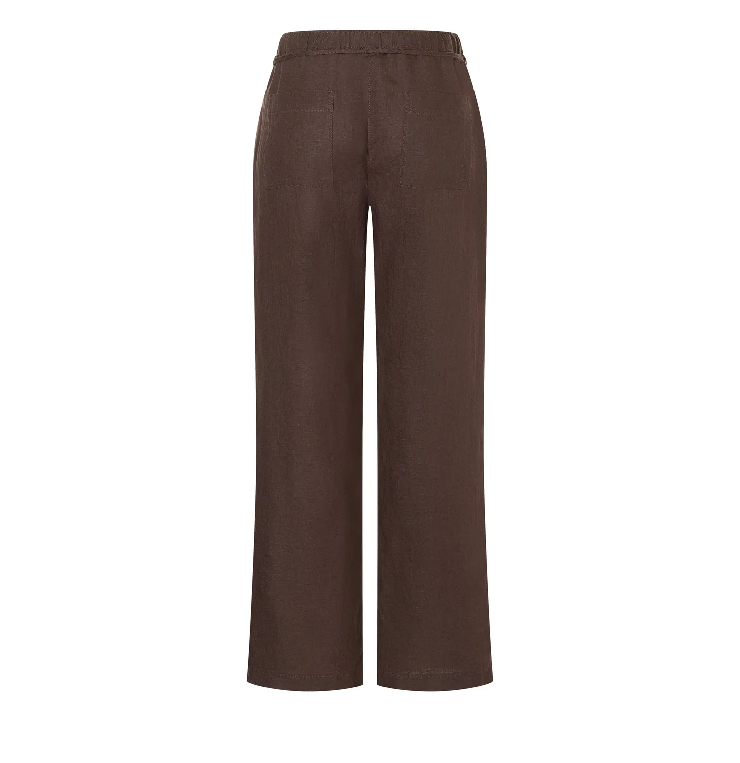 MAC Chiara Belt hørbukser brun wide fit