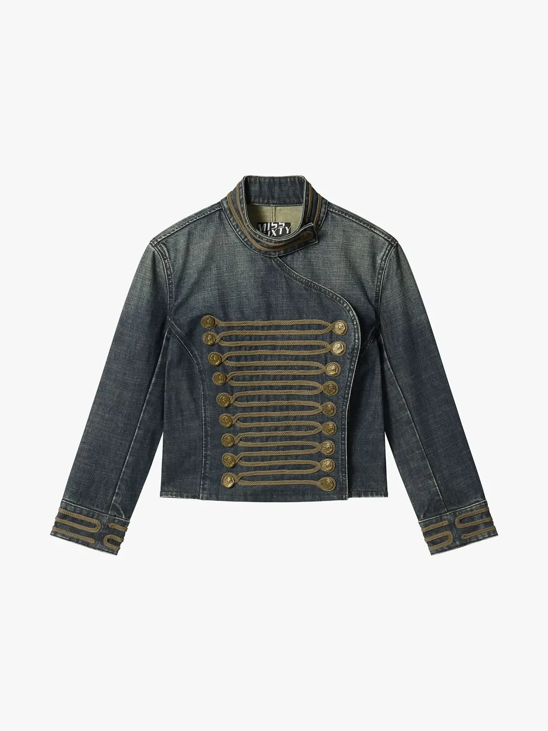 Miss Sixty Napoleon denimjakke denimblå broderi