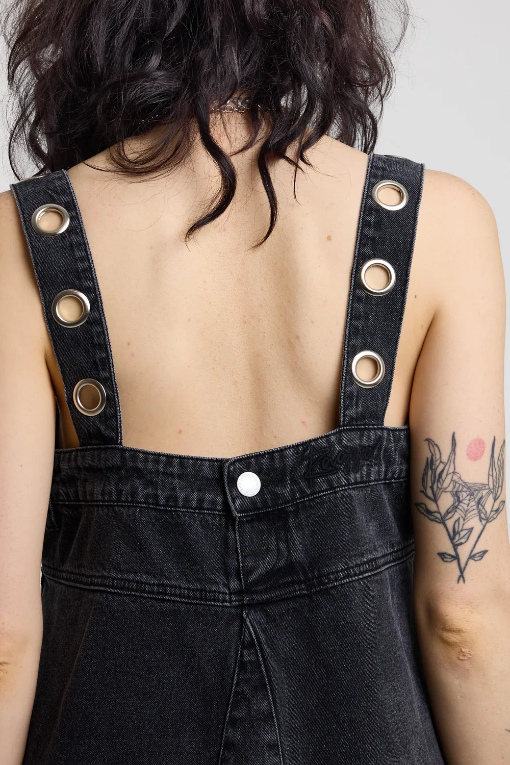 The Ragged Priest Dilemma Denim Eyelet Mini Kjole sort