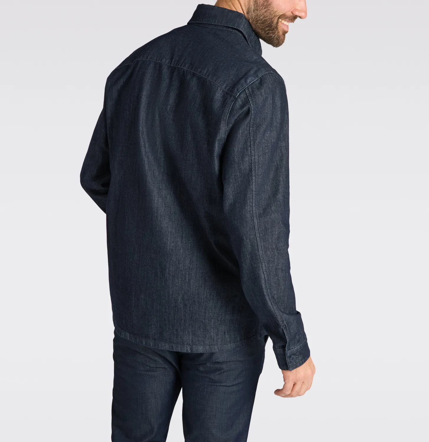 MAC Overshirt 0201-00-0910 overskjorte mørkeblå nældedenim