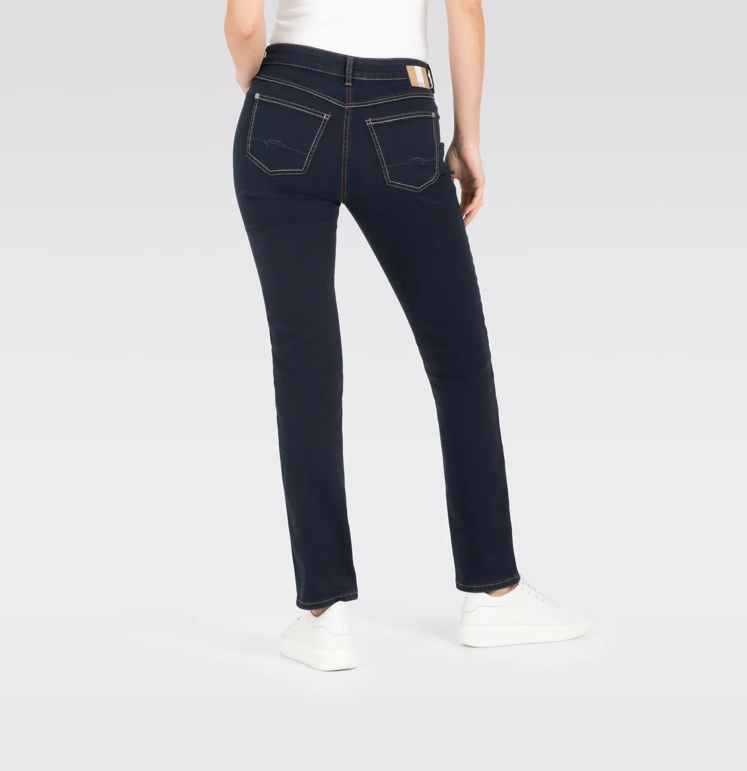 MAC Angela jeans mørkeblå straight recycled
