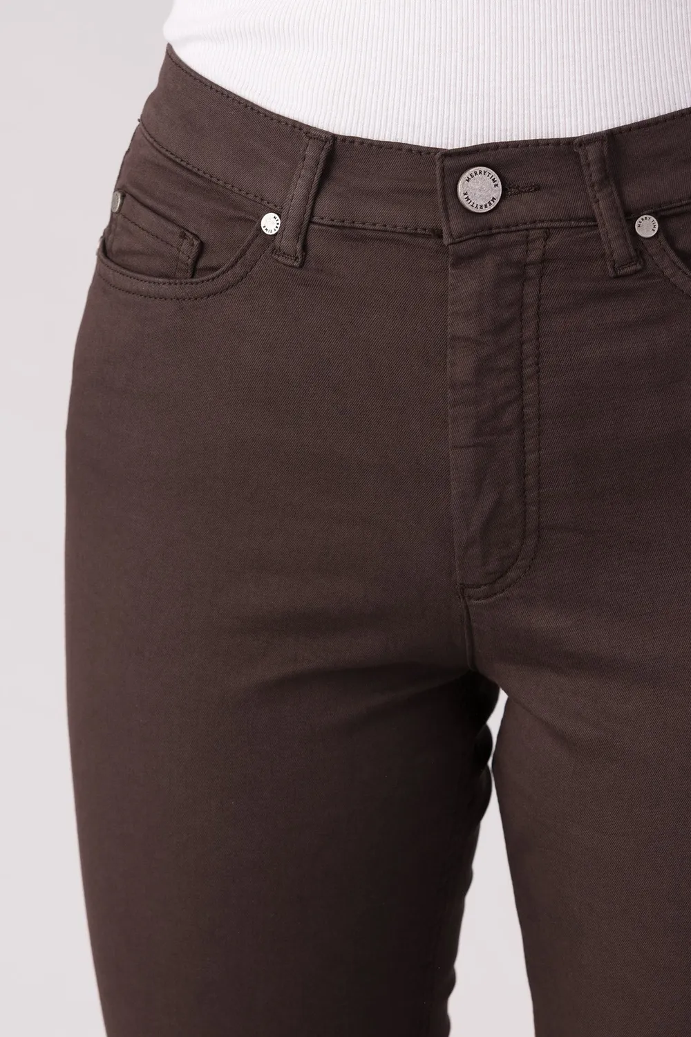 Merrytime Clara Slim jeans chocolate torte stræk