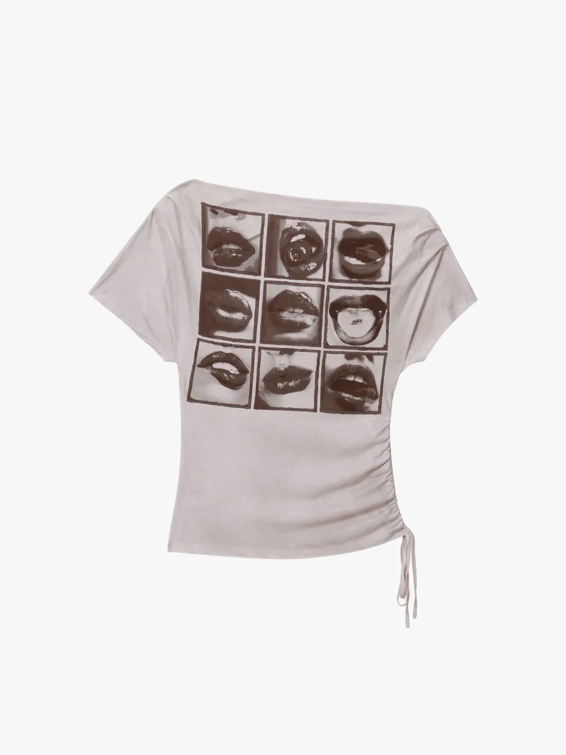 Miss Sixty 6M2SJ40000 T-shirt mørkerød off-shoulder