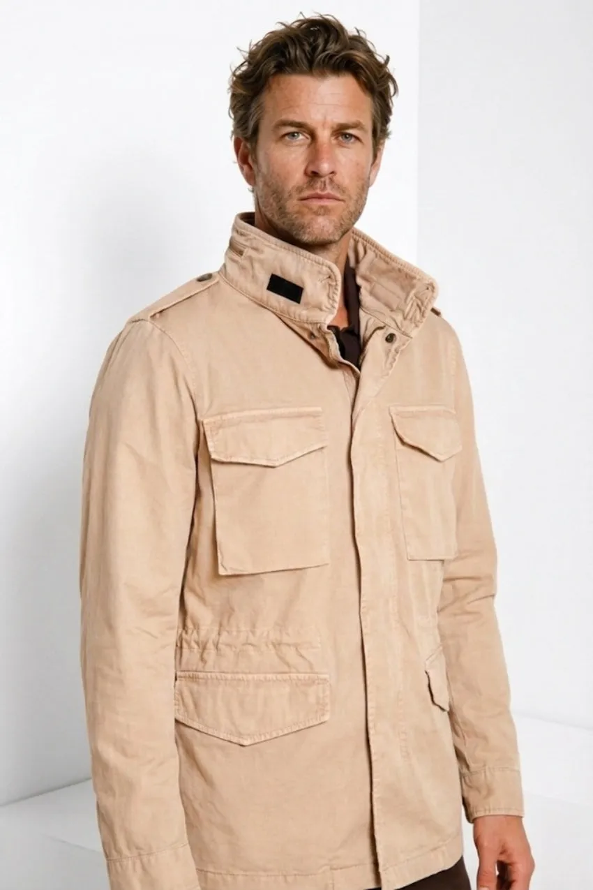 Mason's M74 Field jakke beige oxford bomuld
