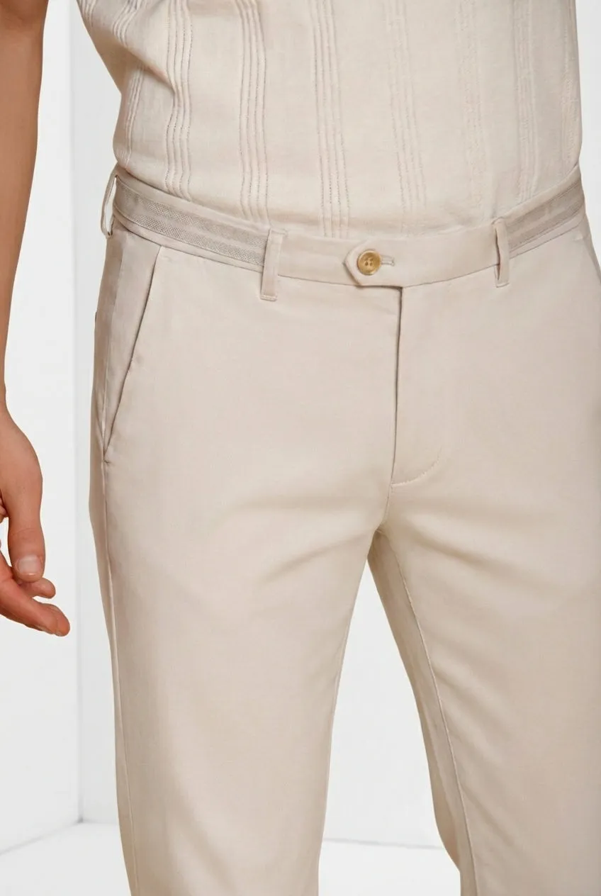 Mason's Torino City chino stucco slim lyocell