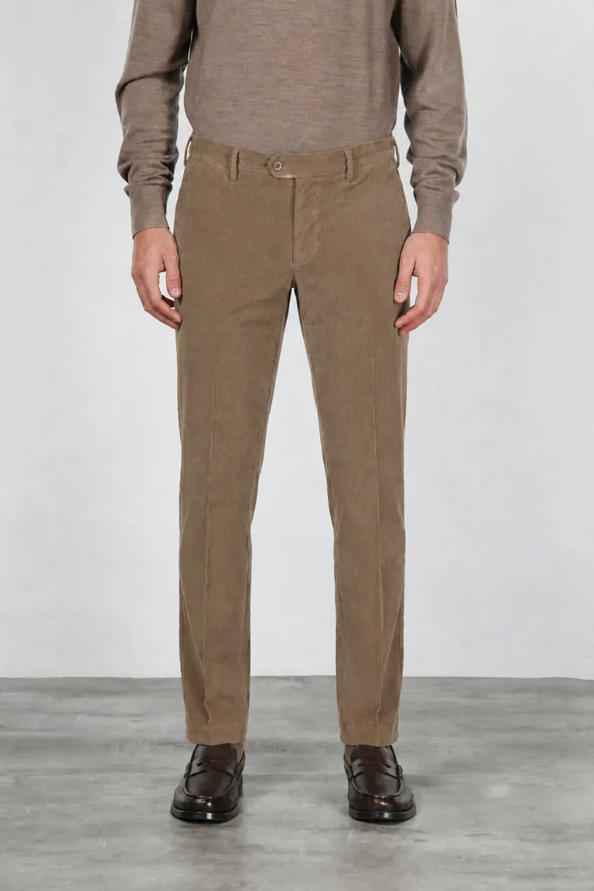 Mason's New York chinos taupe regular fit fløjl