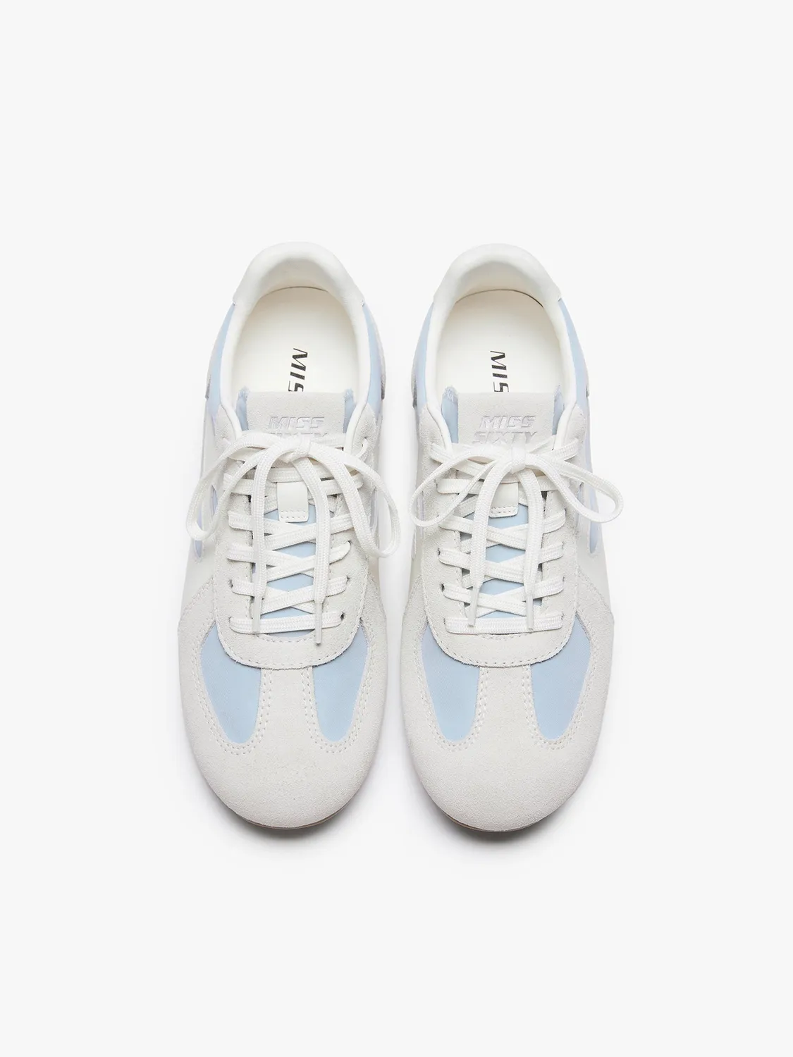 Miss Sixty Lace-Up sneakers blue grey patchwork denim
