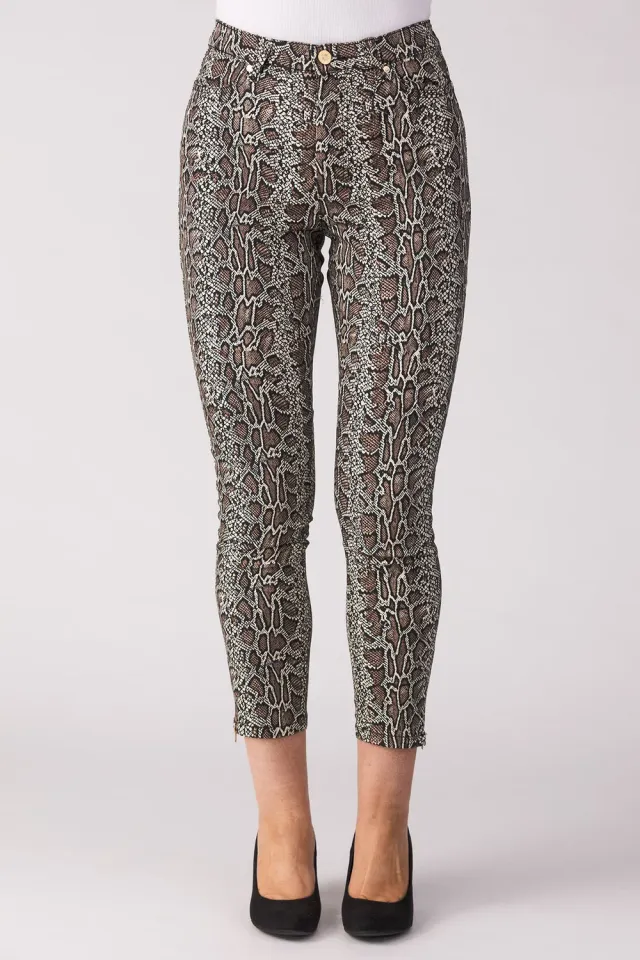 Merrytime 15640-440-62 Super Slim Ankel jeans slange print