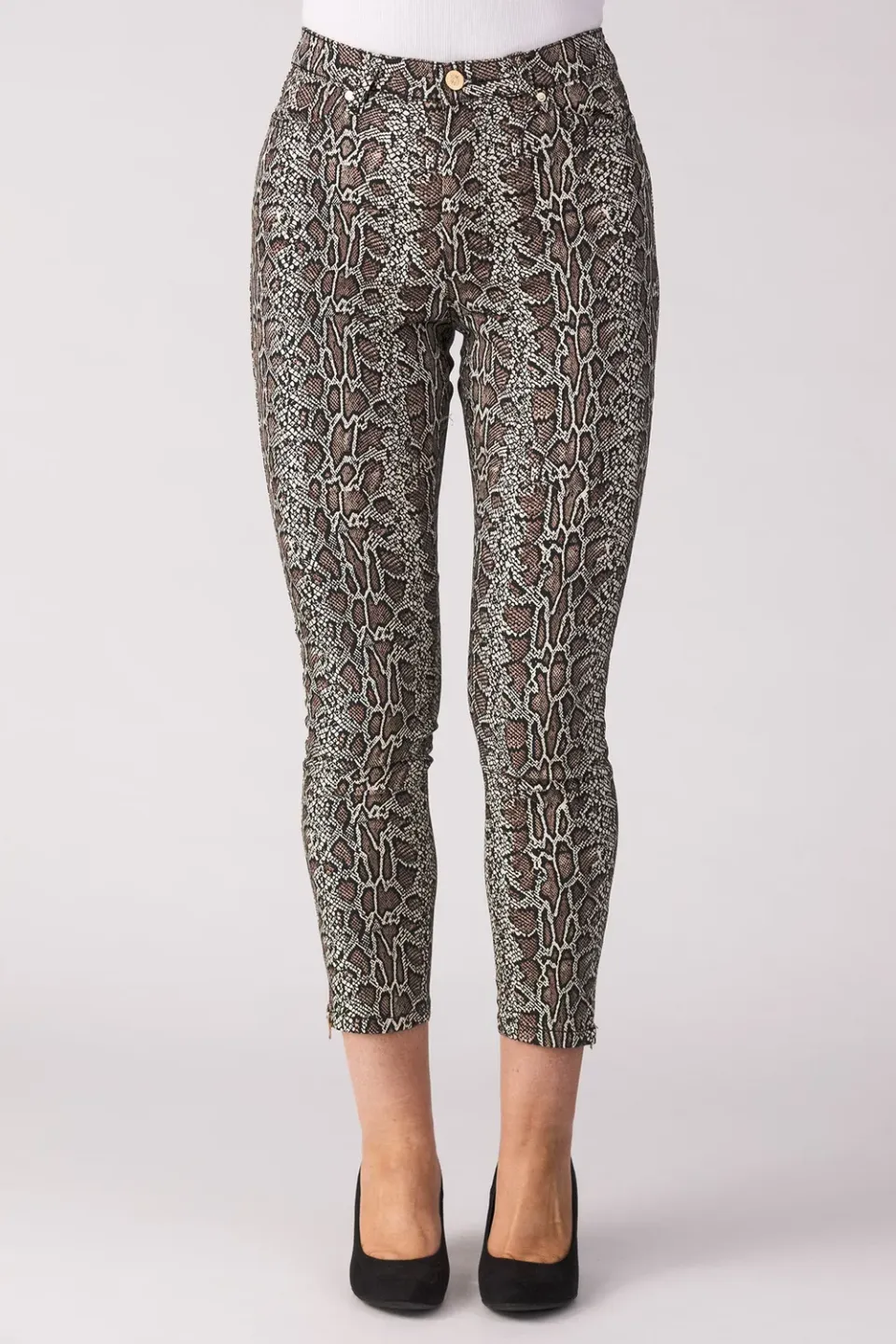 Merrytime 15640-440-62 Super Slim Ankel jeans slange print