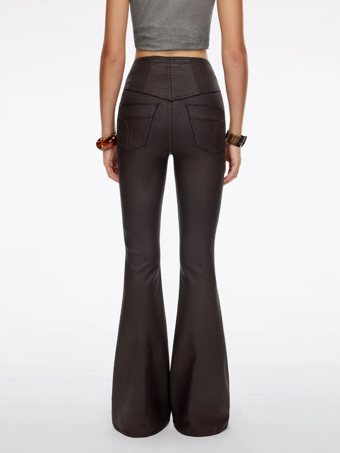 Miss Sixty Glenda Plus 5 coated jeans Brown