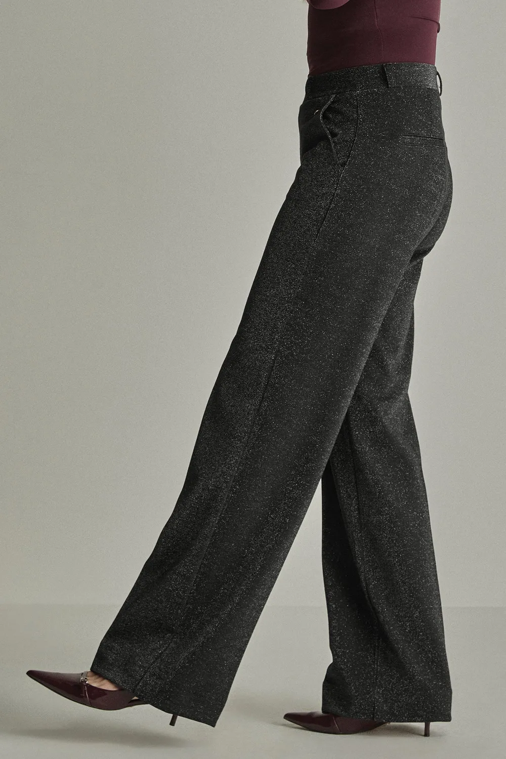 Para Mi Mira Elastic bukser sort - wide fit høj talje