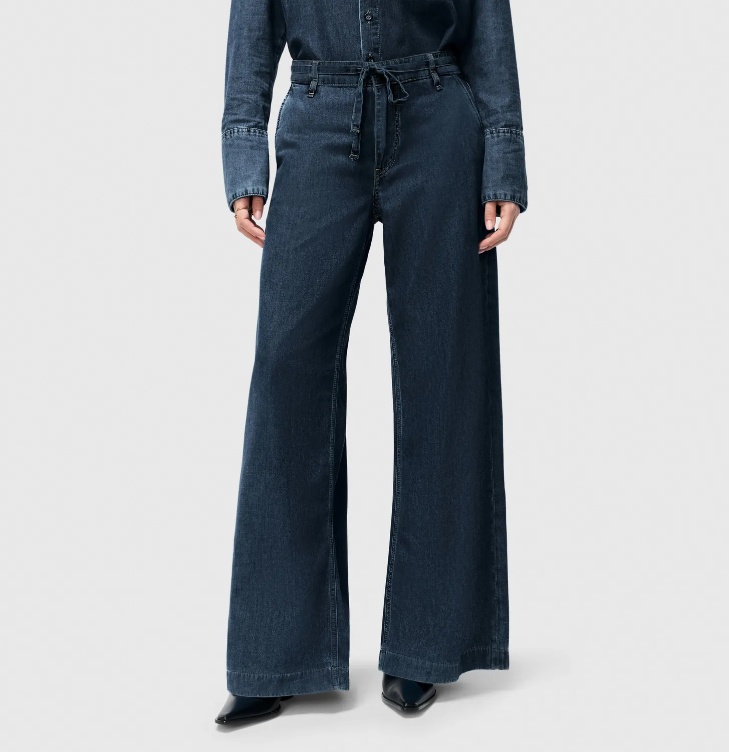 MAC Wendy 5208 wide jeans mørkeblå nældedenim
