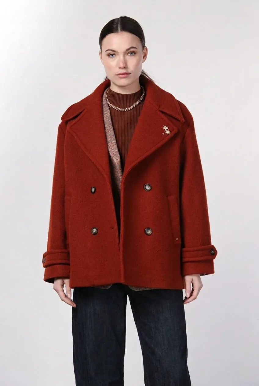 Mason's Leonie frakke terracotta uld bouclé