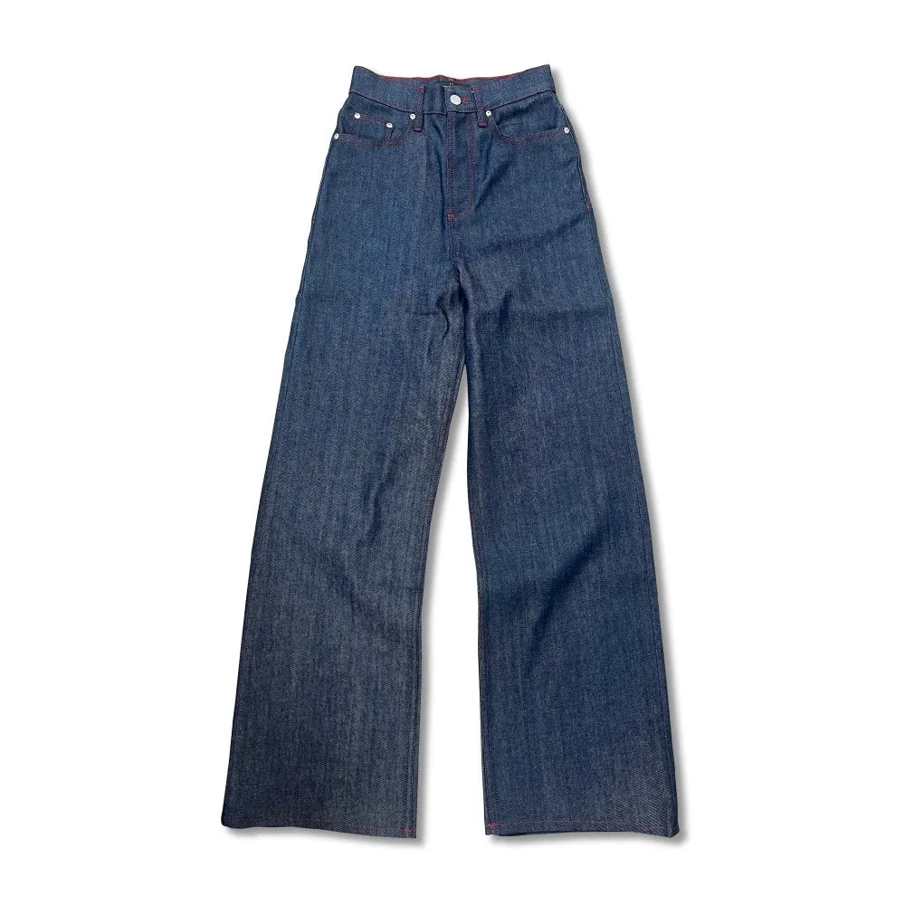 Organsk Wave Highrider Shorty jeans rå denim wide leg
