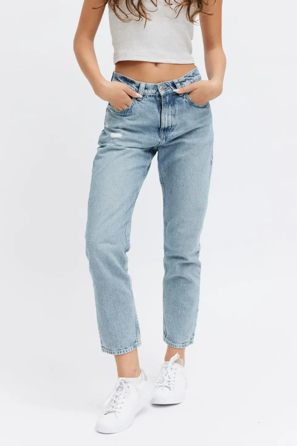 Organsk Aqua Shorty Ocean Breeze cropped jeans turkis