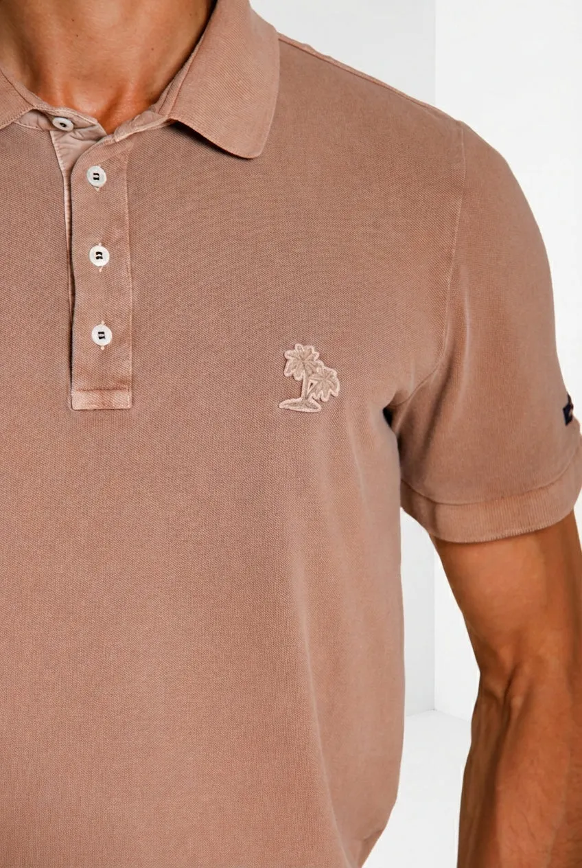 Mason's Leopardi polo terracotta piqué bomuld