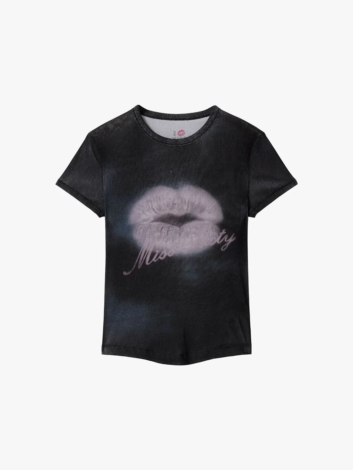 Miss Sixty Lip-Print t-shirt navy blue vintage vask