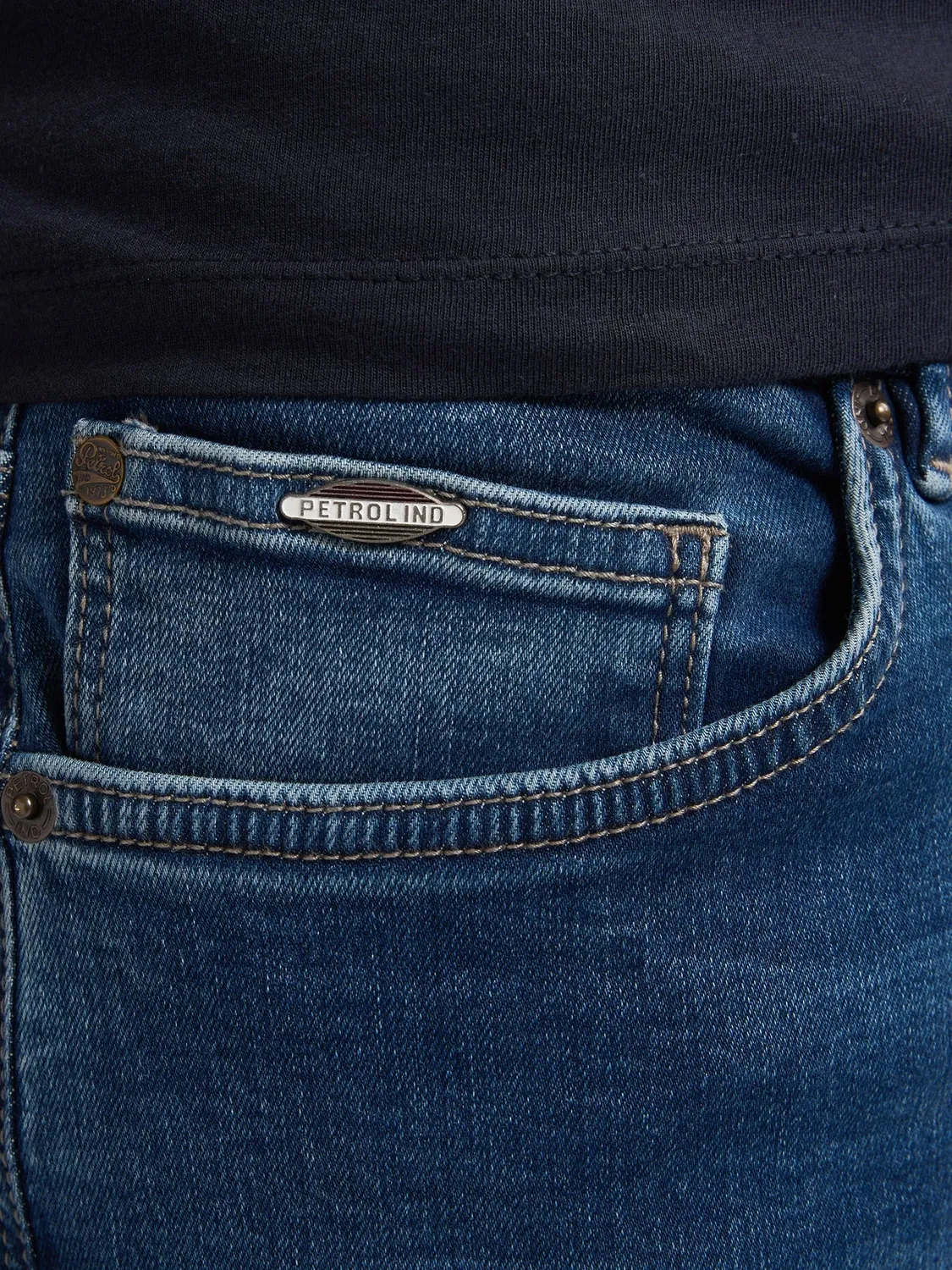 Petrol Industries Seaham Classic Slim Fit jeans medium blue stretch