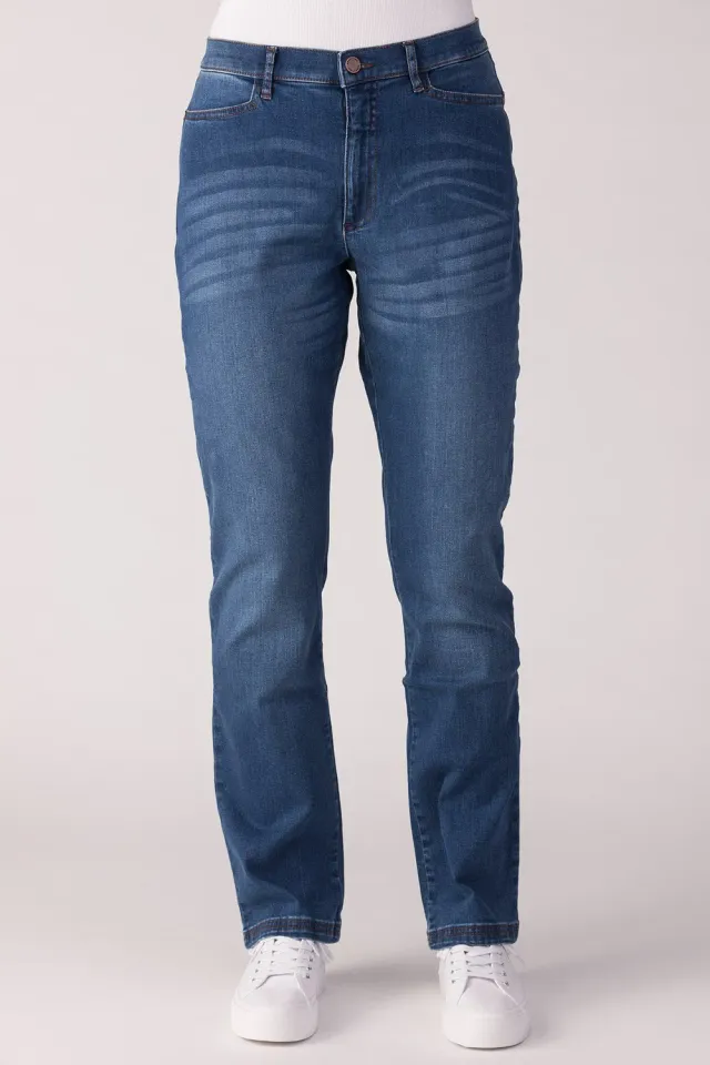 Merrytime Maria Regular jeans lys denim med slid