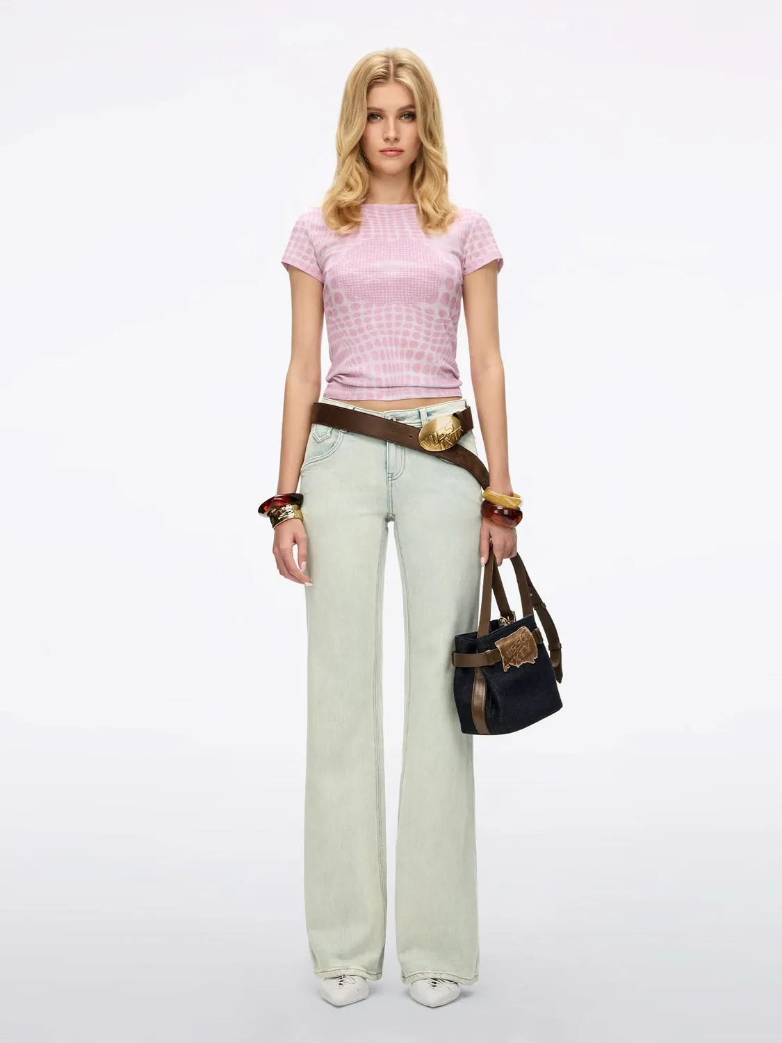 Miss Sixty Bella flare jeans lyseblå vintage