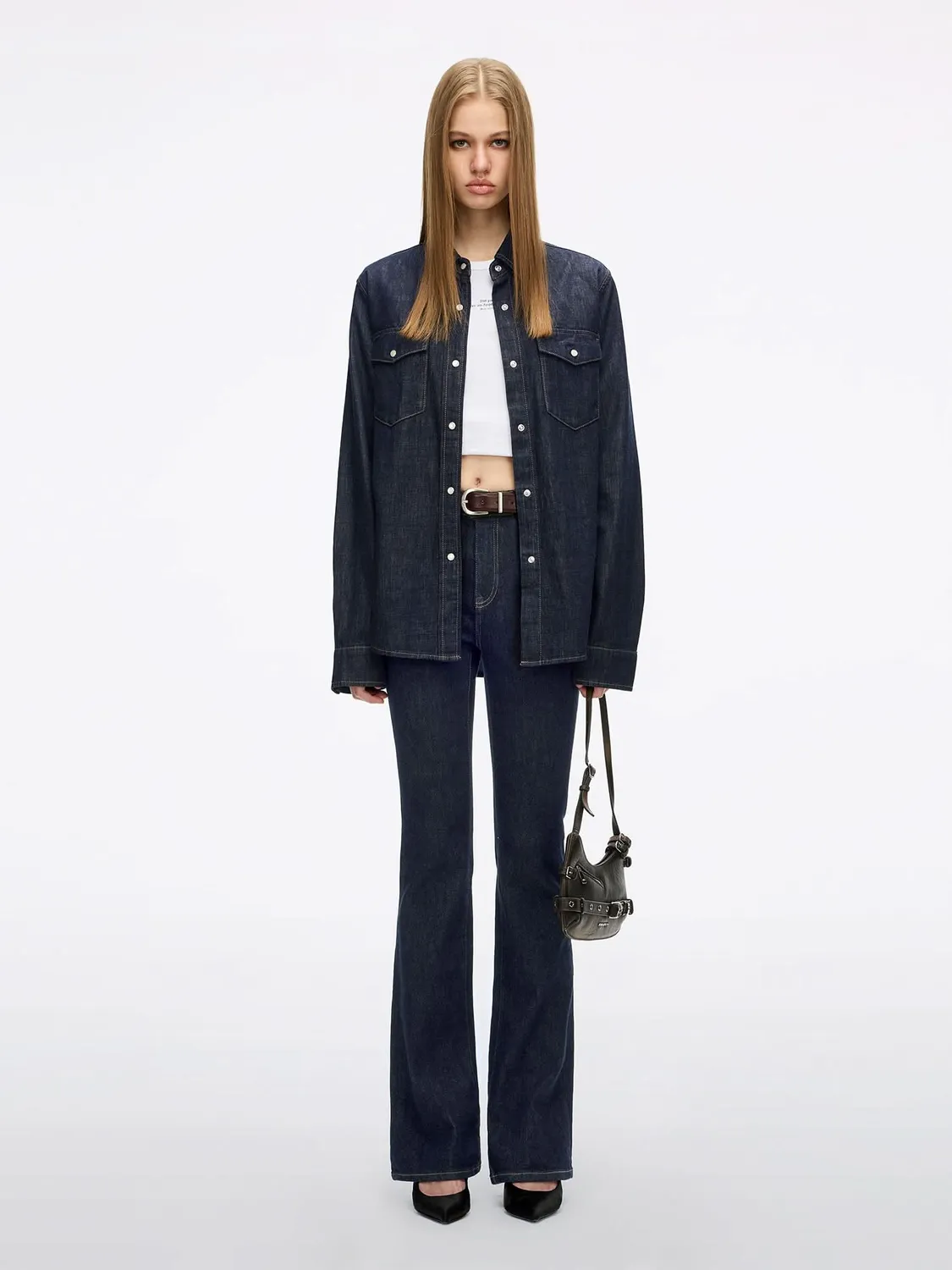 Miss Sixty Flare Jeans mørkeblå stretch