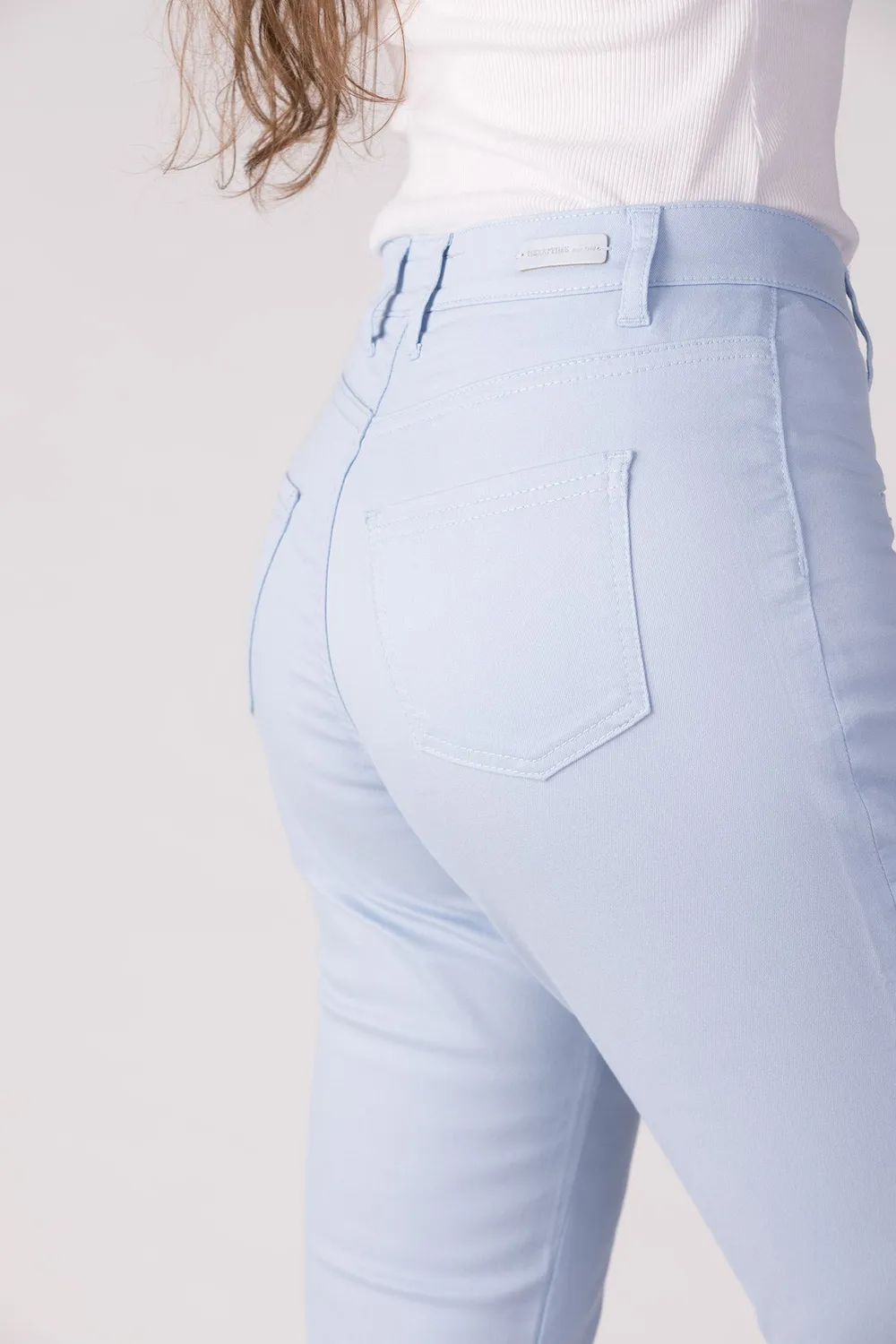 Merrytime 15635-430-21 Super Slim capri jeans lyseblå