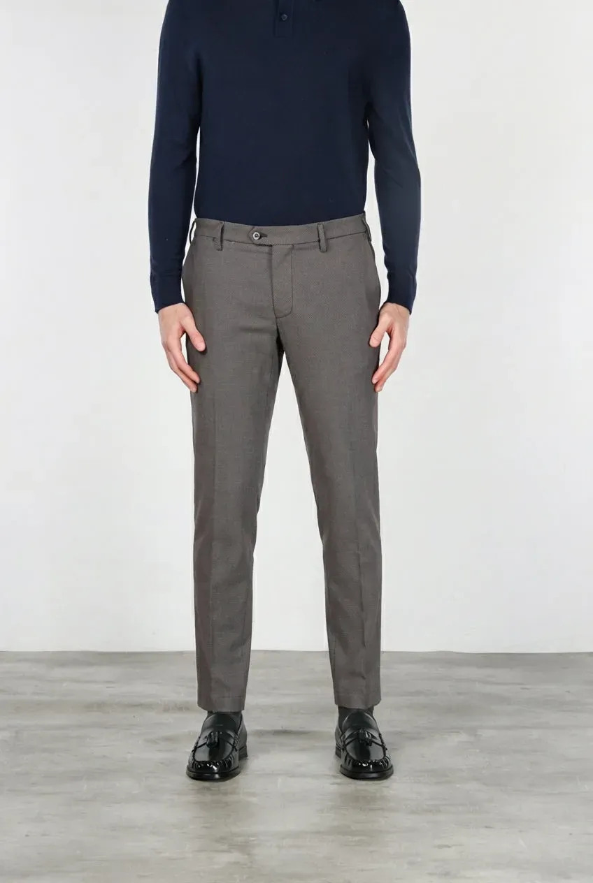Mason's New York chino bukser mørkebrun birdseye
