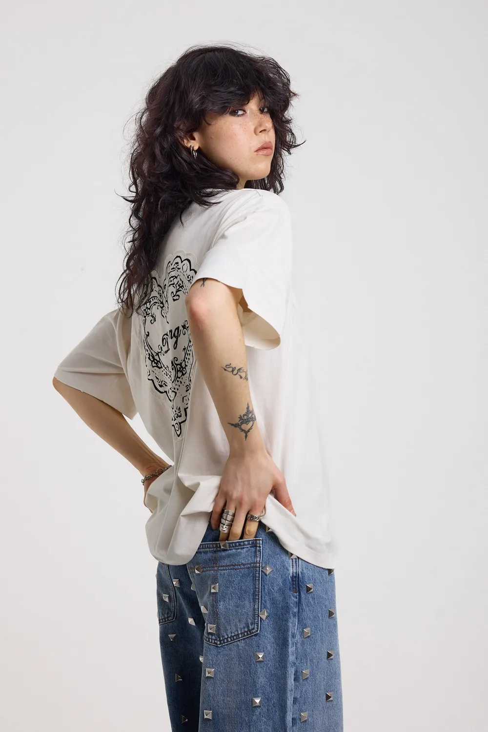 The Ragged Priest Sweetheart t-shirt off-white oversize