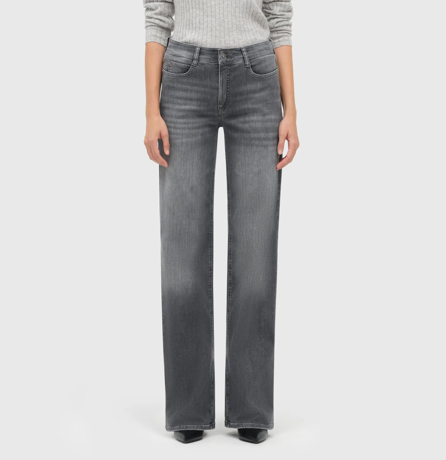 MAC Wide 5228-90-0387L jeans grå wide fit