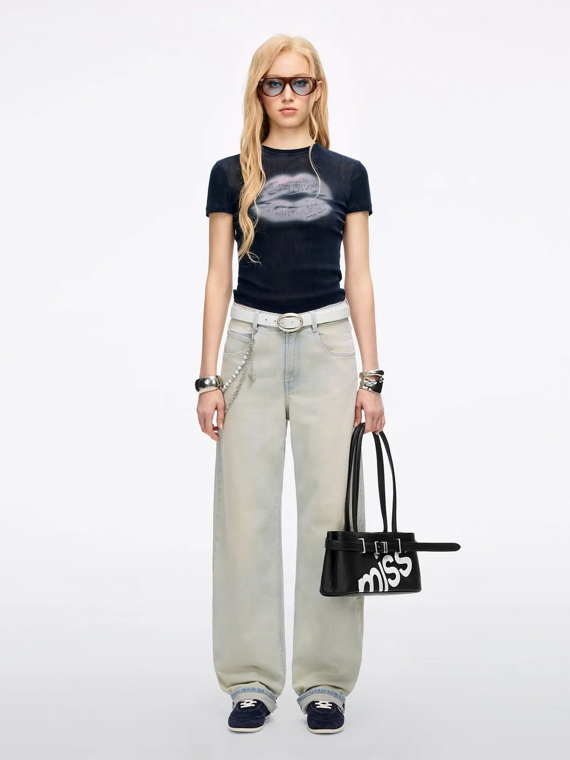 Miss Sixty Elizabeth barrel jeans lyseblå stretch