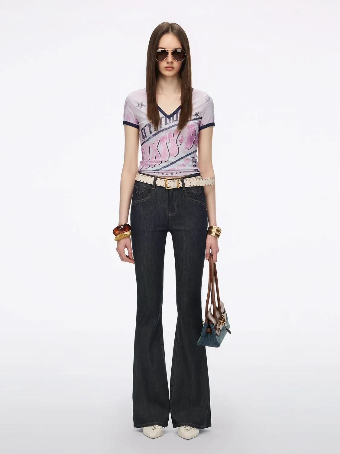 Miss Sixty Bella flare jeans mørkeblå stretch