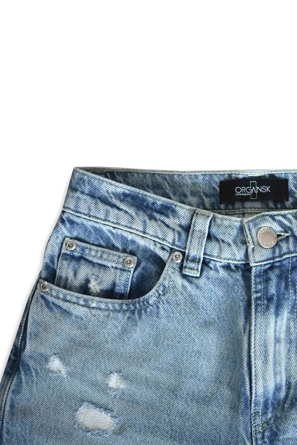 Organsk Aqua Ocean Breeze jeans dame høj talje