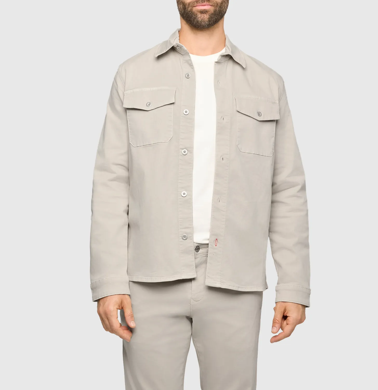 MAC Overshirt denim overskjorte beige str M