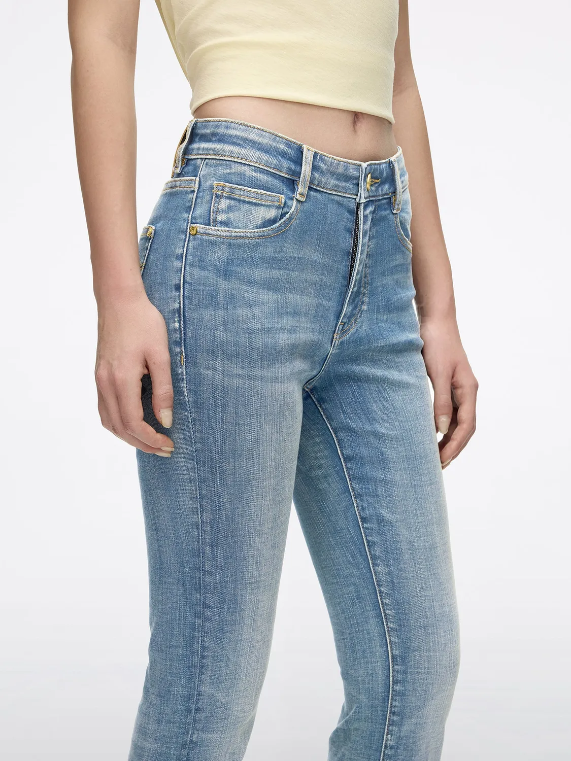 Miss Sixty slim flare jeans middle blue stretch