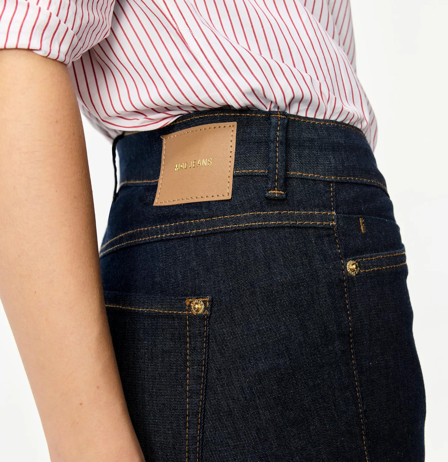 MAC Dream Summer slim jeans cropped mørkeblå