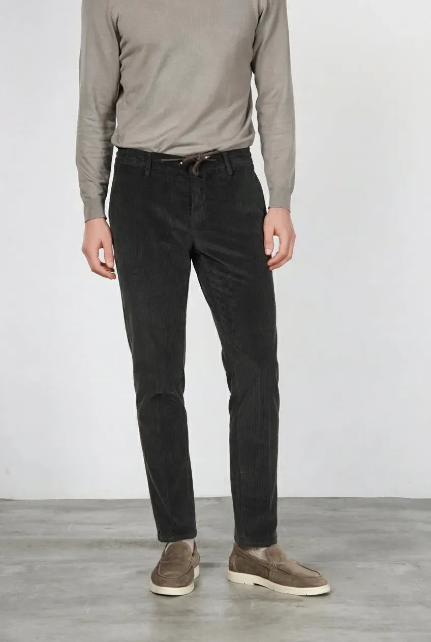Mason's Milano Jogger chinobukser brun smal fløjl
