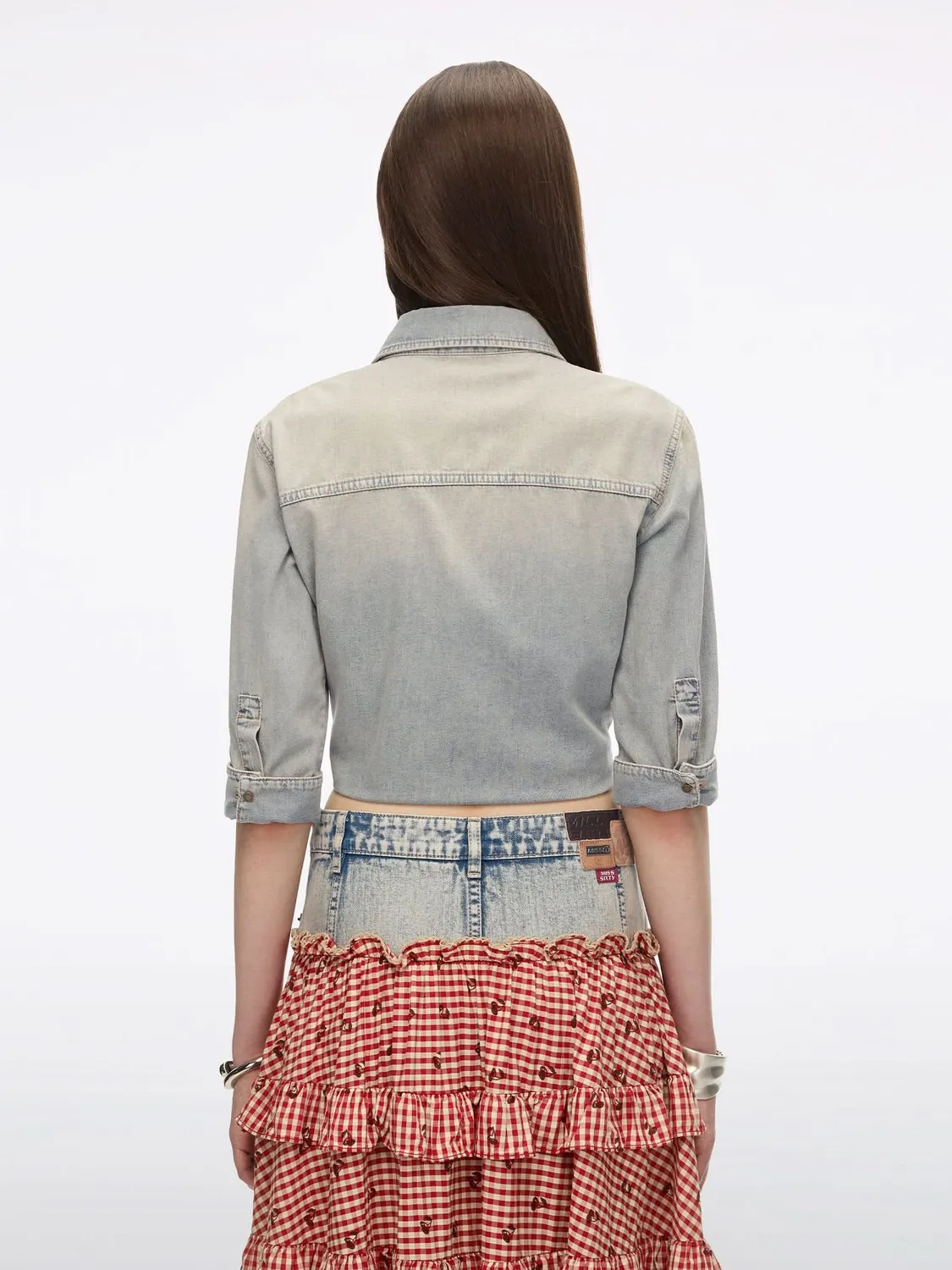 Miss Sixty Multi-Patch Denimskjorte blå