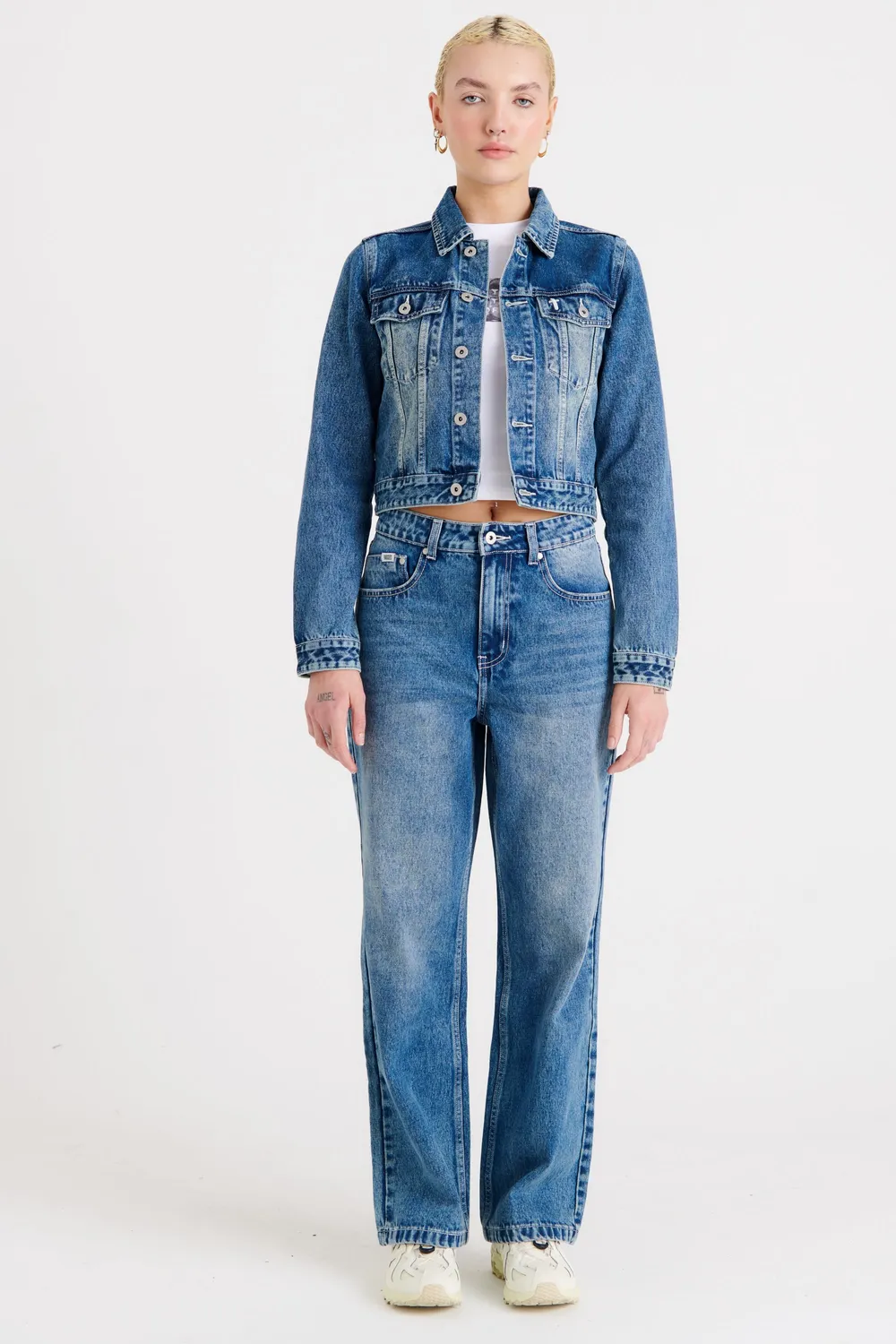 The Ragged Priest Trucker denimjakke 10 bleach blue