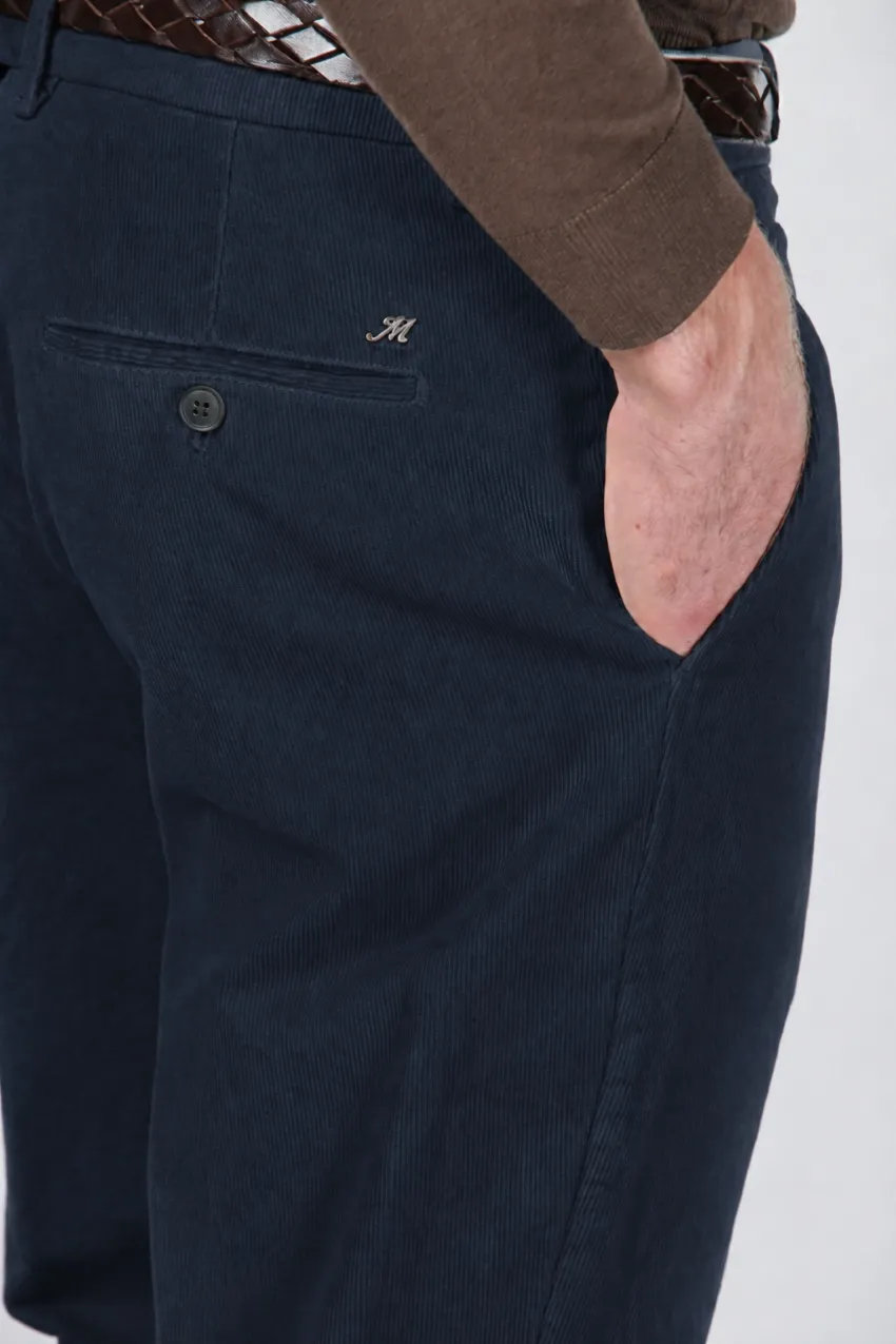 Mason's Paris chinos navy fløjl carrot fit
