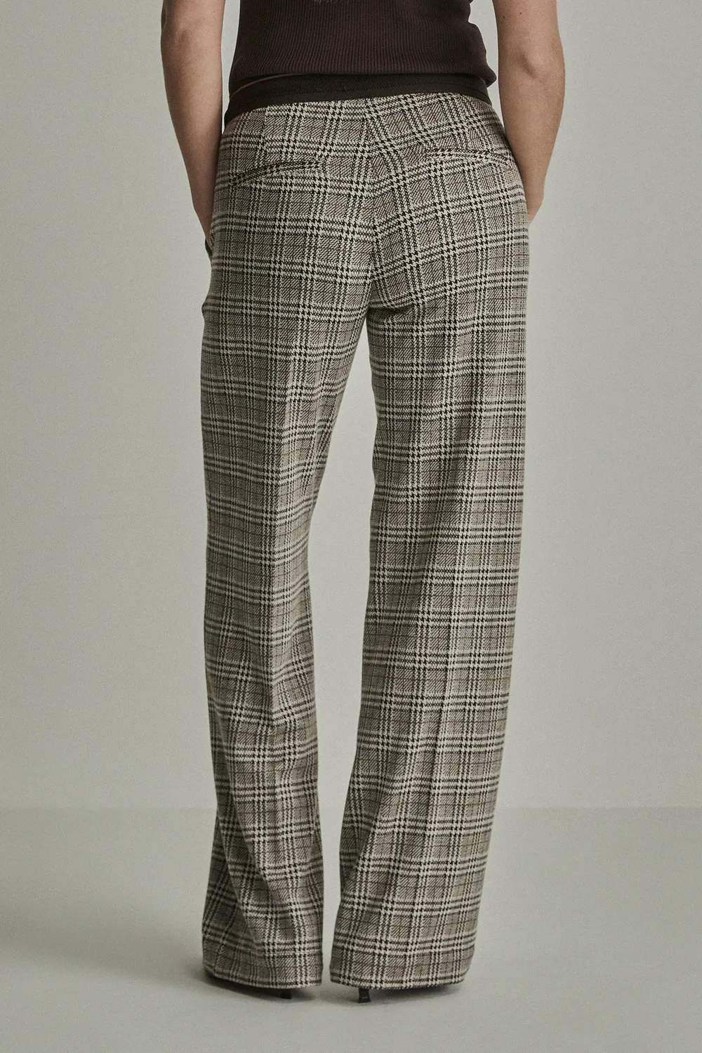 Para Mi Mira Elastic bukser Zigzag Brown wide strik
