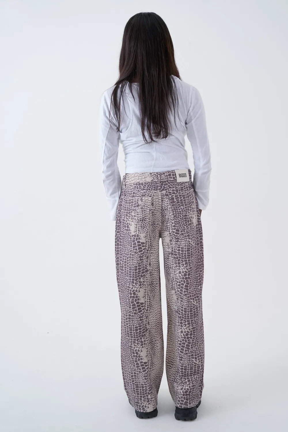 The Ragged Priest Bite Release jeans baggy croco