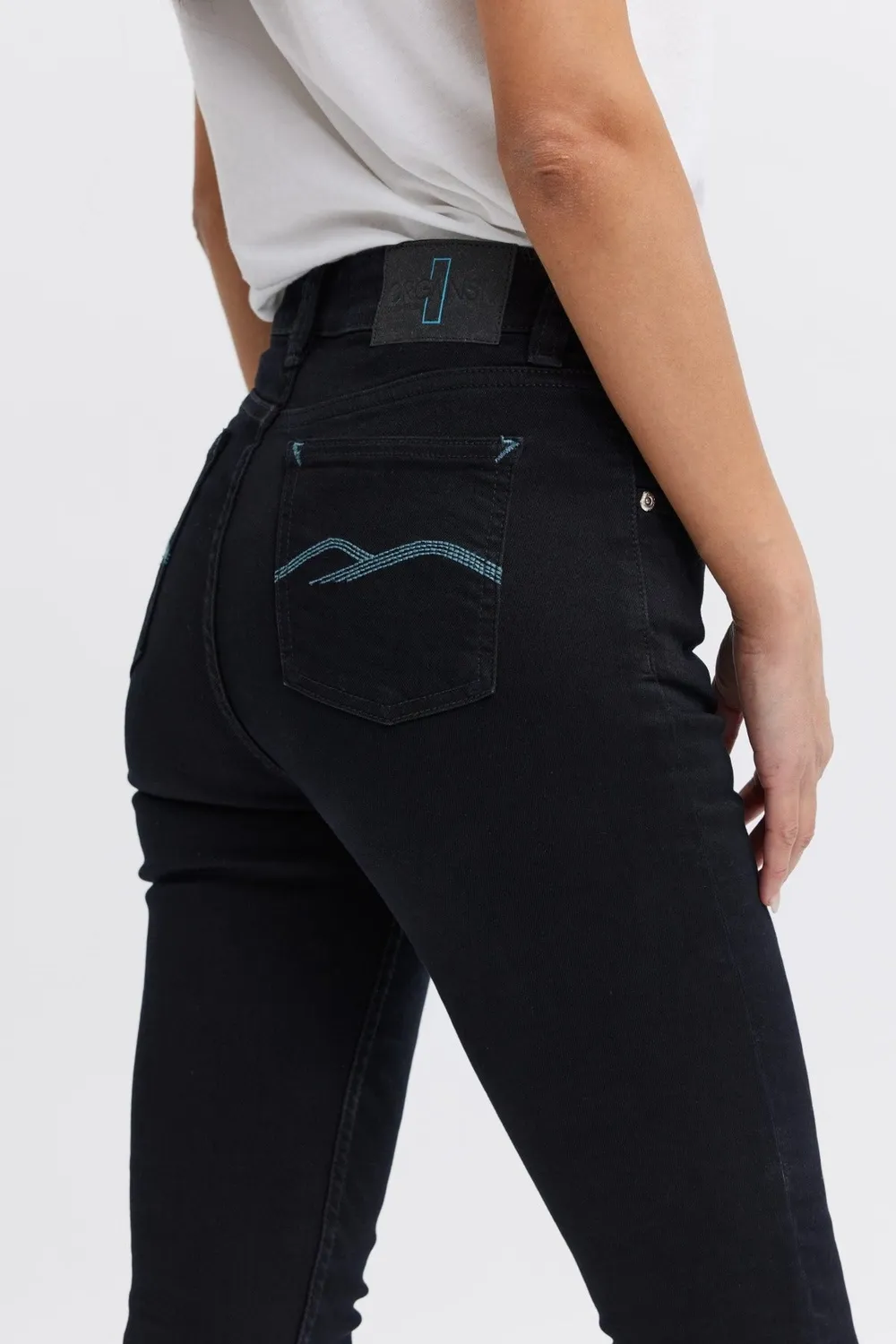 Organsk Breeze Midnight Blues skinny jeans blå