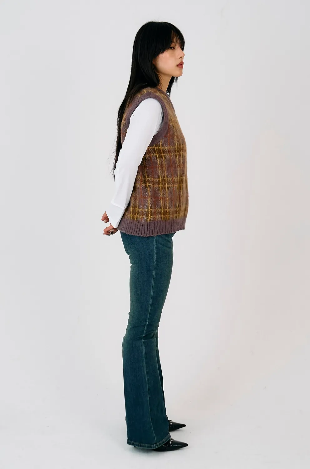 The Ragged Priest Civilian strikvest lilla gul ternet