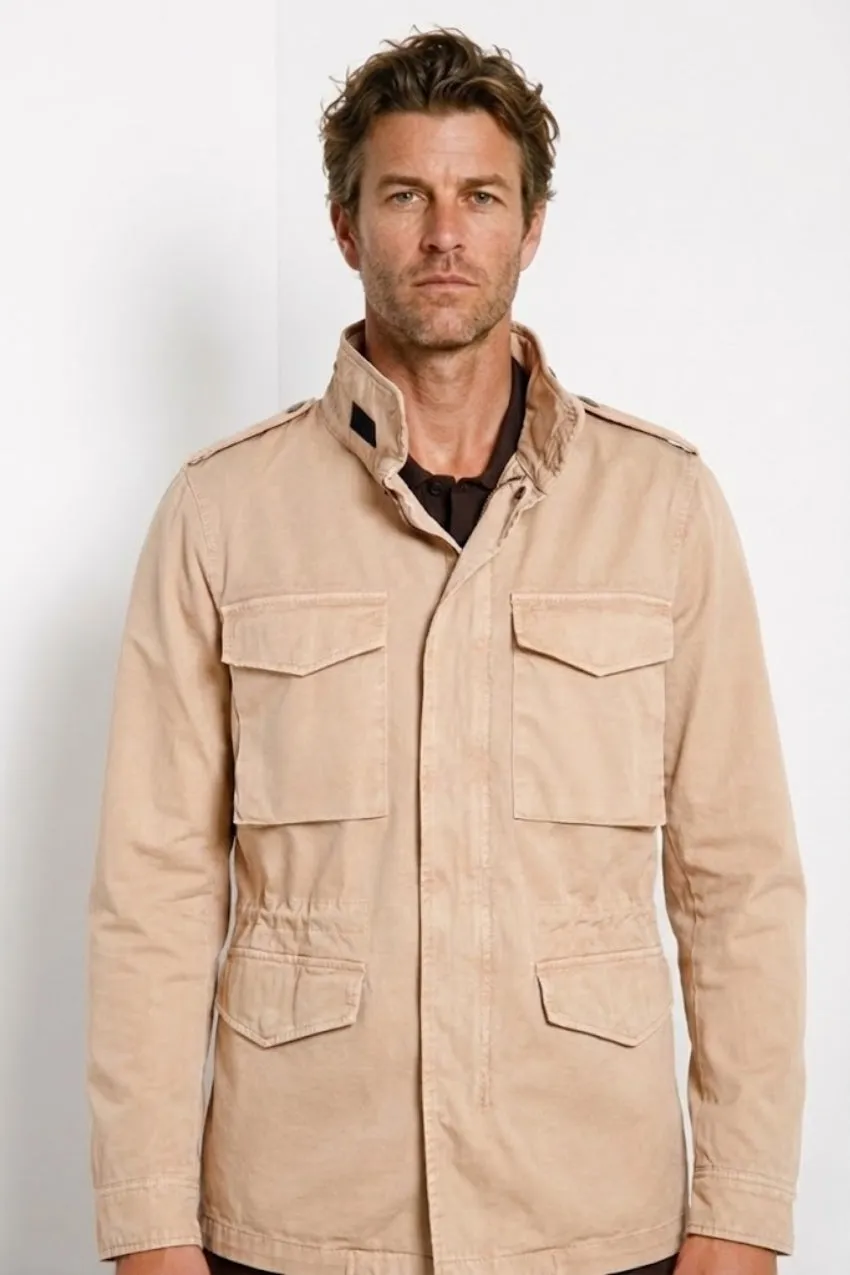 Mason's M74 Field jakke beige oxford bomuld